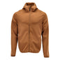 Fleece sweater, hood, zip microfleece jacket, nut brown