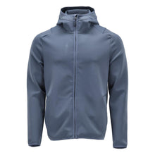 Fleece sweater, hood, zipper microfleece jacket, stone blue
