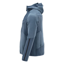 Fleece sweater, hood, zipper microfleece jacket, stone blue