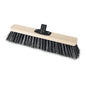 The Nölle Profi-Bürste Friesian Wonder Broom, 40 cm wide with stiff black bristles and a light wood block, features a power stick holder for handle attachment. Brand: Nölle Profi-Bürste Brush & Paintbrush Technology e.K.