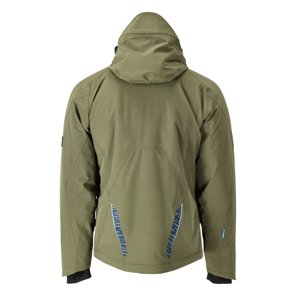 Winter jacket with CLIMASCOT®, waterproof winter jacket, moss green/black