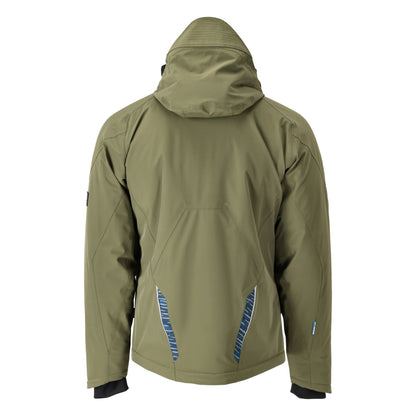 Winter jacket with CLIMASCOT®, waterproof winter jacket, moss green/black