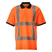 Polo shirt, modern fit polo shirt, hi-vis orange