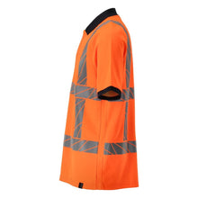 Polo shirt, modern fit polo shirt, hi-vis orange