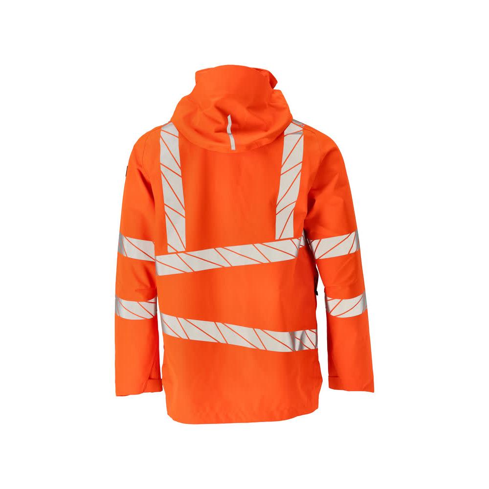 Hard shell jacket with light lining jacket, hi-vis orange