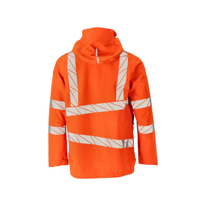 Hard shell jacket with light lining jacket, hi-vis orange