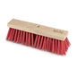 The Nölle Profi Brush street broom Elaston, 40 cm, extra hard by Nölle Profi Brush Bürsten- & Pinseltechnik e.K., has dense, red bristles and a center hole for the handle. "Extra Hard" and "Made in Germany" are printed. Ideal for professional cleaning.