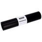 A roll of EMIL DEISS KG (GmbH + Co.) DEISS 25002 black trash bags (500+200x1100x0.1 mm, 10 pieces) with white "DEISS garbage bags" label against a plain, light gray background - versatile in use.