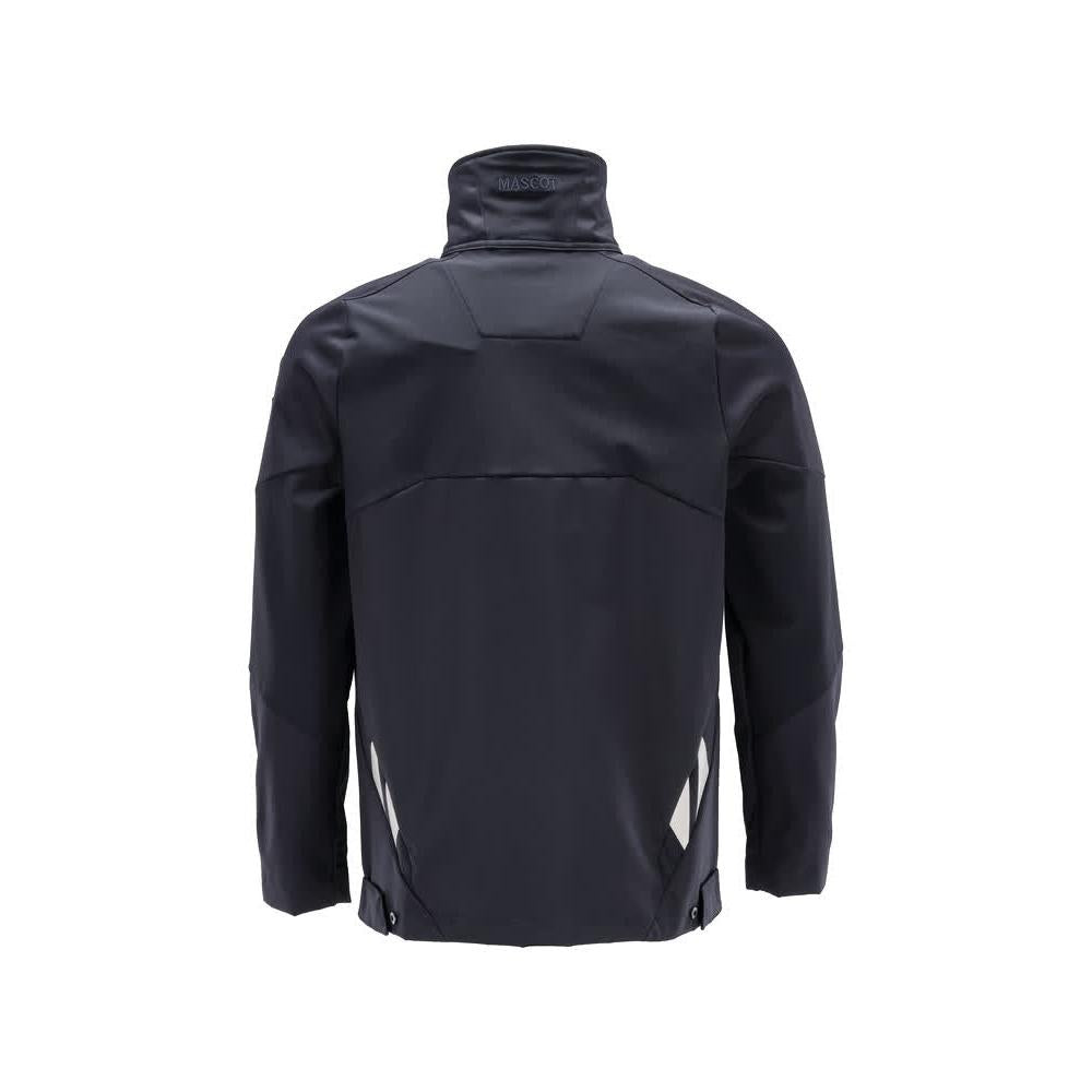 Jacket, stretch, zipper metal work jacket, black-blue