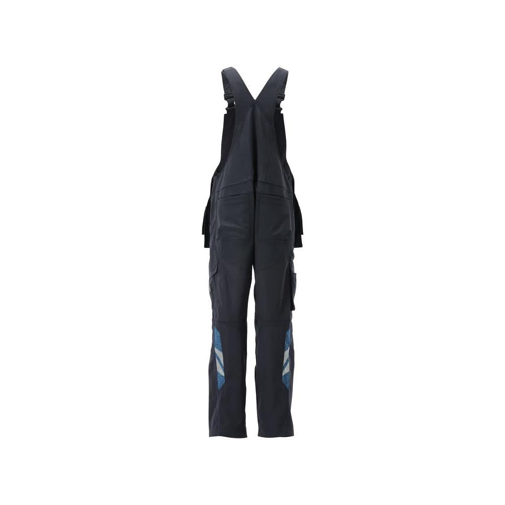 Dungarees, knee pockets, stretch inserts Dungarees, black-blue