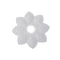 The PAPSTAR candle cuffs round (10 cm, white, 100 pieces) from PAPSTAR GmbH are decorative and elegant round paper doilies that are ideal as stylish candle wreaths for festively set tables. They are presented on a plain white background.