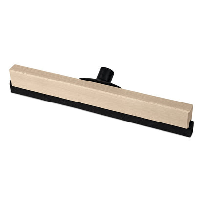 The Nölle Profi Brush Power Stick Water Squeegee Wood Foam Double-Lip from Nölle Profi Brush Brush & Paint Technique e.K. features a rectangular design, a light wooden handle, a foam double-lip, and a black plastic connector for the handles.