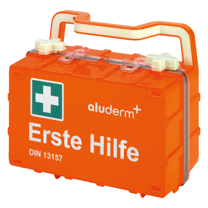First aid kit orange DYNAMIC-GLOW S standard DIN 13157 | Suitcase (1 piece)