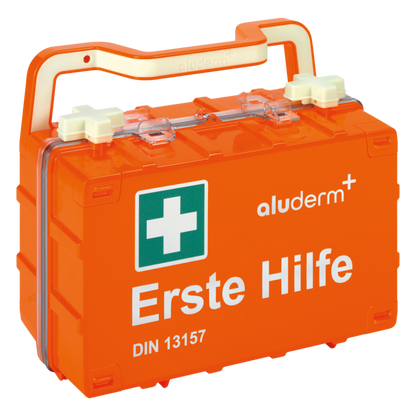 First aid kit orange DYNAMIC-GLOW S standard DIN 13157 | Suitcase (1 piece)