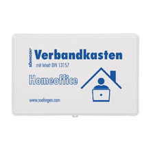 Home Office First Aid Kit, DIN 13157, with Wall Mount, White Plastic