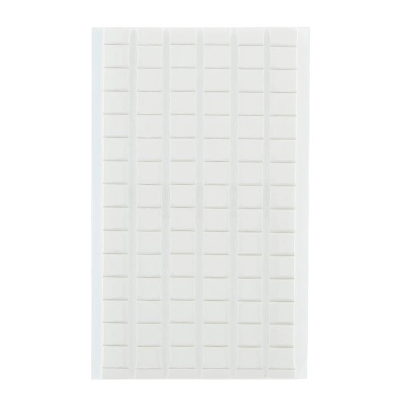 A rectangular sheet of 3M Deutschland GmbH Scotch-FIX™ Removable Adhesive Pads 301008C36-P (11 mm x 15 mm, 36 pieces/pack) shows several rows and columns of white, strong adhesive, removable pads on a white background.