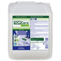 A 10 L plastic canister of the Dr. Schnell TOPCARE ECO Universal Dispersion for ecological building cleaning by DR.SCHNELL GmbH & Co. KGaA carries a green-white label with multilingual instructions, images, and product information.