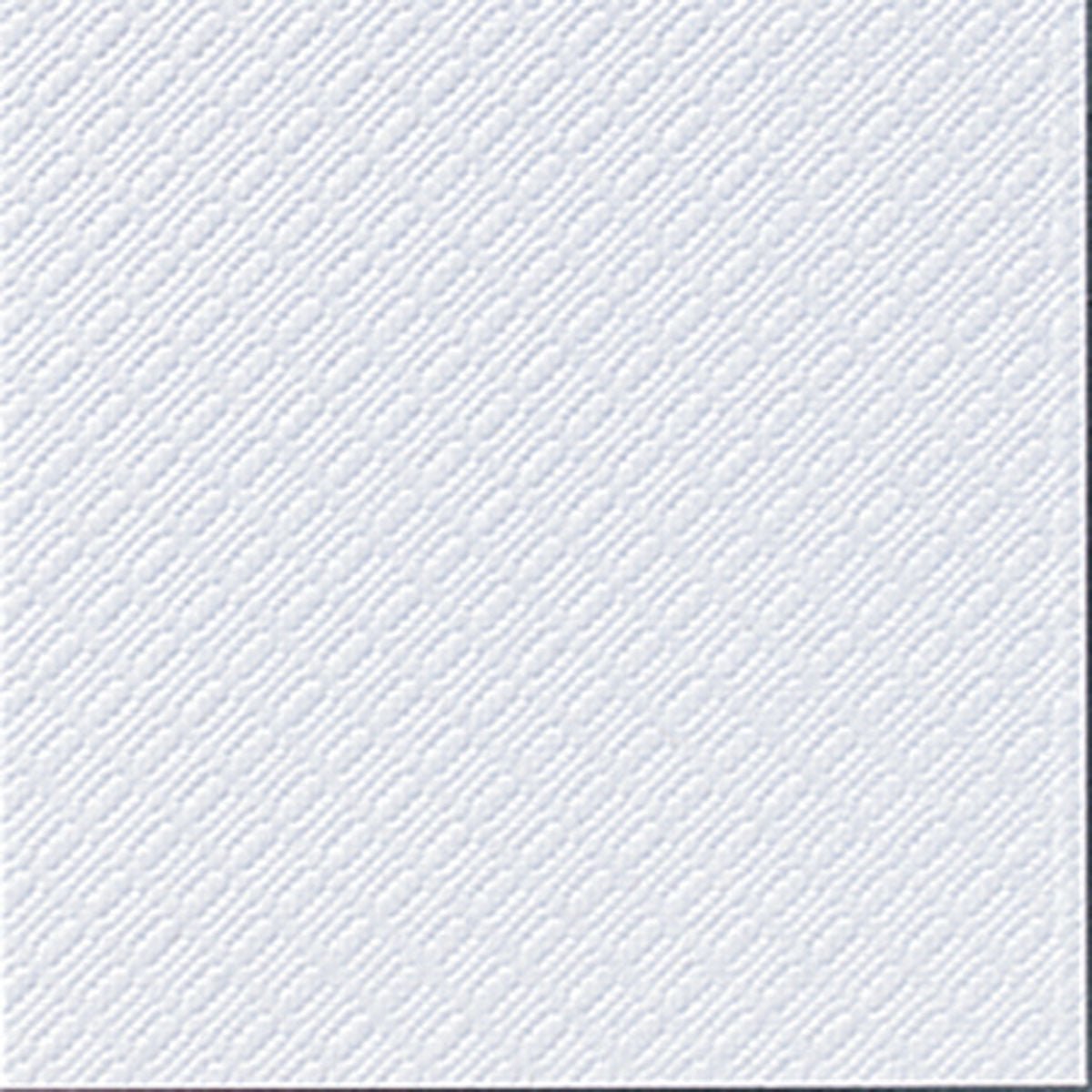 A close-up of the Lukullus paper napkins 33x33 cm, 1/8 fold, white, by Duni GmbH, highlights the subtle embossed texture and diagonal lines. The package contains 500 1-ply paper napkins.