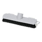 The Nölle Profi Scrubbing Brush, 22 cm PP hard with thread from Nölle Profi Brush Brush & Paint Technology e.K., features dense black bristles, a white attachment, textured grip surfaces, and hooks for hanging.