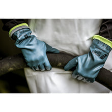 NITRAS GREEN BARRIER CUT, chemical protection gloves, petrol