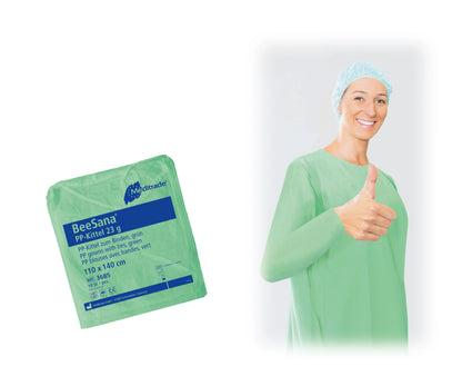 BeeSana® PP gown protective coat for staff and visitors 10 pack