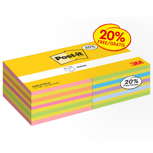 Der 3M Post-it® Notizzettel Würfel enthält 2 Würfel mit je 450 Blatt (76x76mm), in verschiedenen Farben. Hergestellt von 3M Deutschland GmbH, werden die Notizzettel in PEFC-zertifizierter Verpackung geliefert - ideal für jedes Büro.