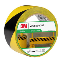 3M™ Hazard Marking Tape 766i, Yellow/Black, 50mm x 33m, Individually Packed | Pack (1 roll)