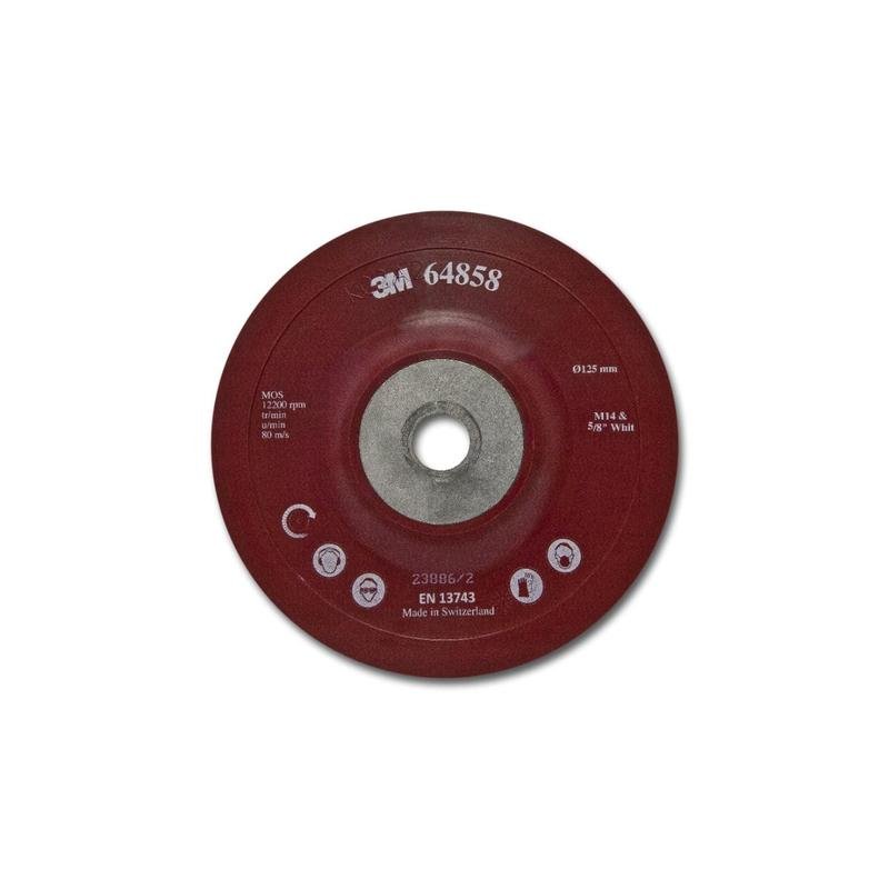 3M™ high performance backing plate flat, red, M14 - Flexible and durable