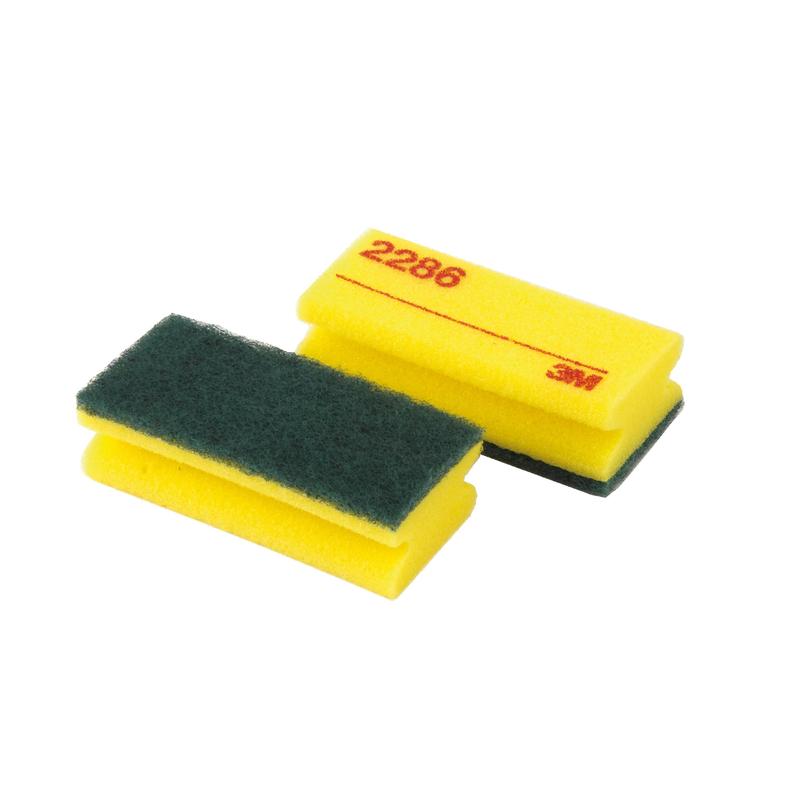 3M™ Scotch-Brite™ Cleaning Sponge 2286, Yellow/Green, 70mm x 150mm, 120pcs/case | Pack (6 pieces)
