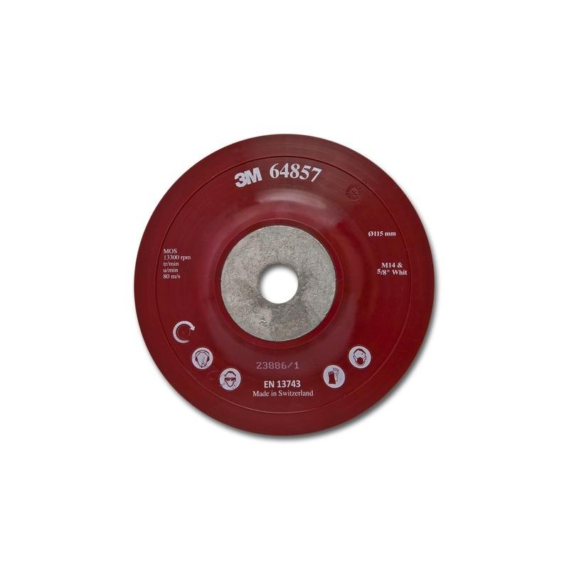 3M™ high performance backing plate flat, red, M14 - Flexible and durable