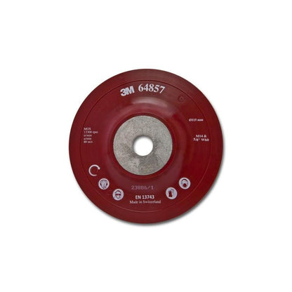 3M™ high performance backing plate flat, red, M14 - Flexible and durable