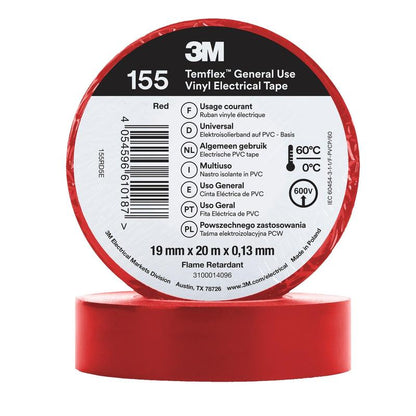 3M™ Temflex™ Vinyl Insulation Tape 155 - 19mm x 20m