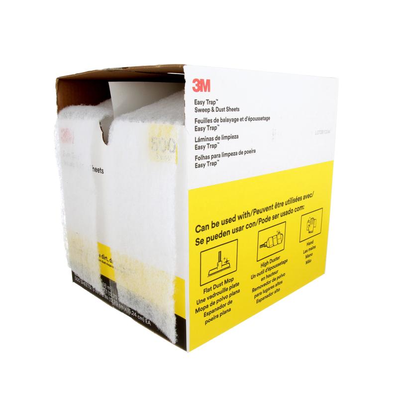 3M™ Cleaning Fleeces Easy Trap™, White, 127 mm x 152 mm, 39 m/roll, 2/case | Cardboard box (1 roll)