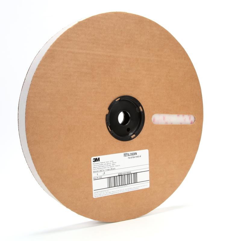 3M™ Hook Tape SJ3526N, White - Removable Velcro fasteners