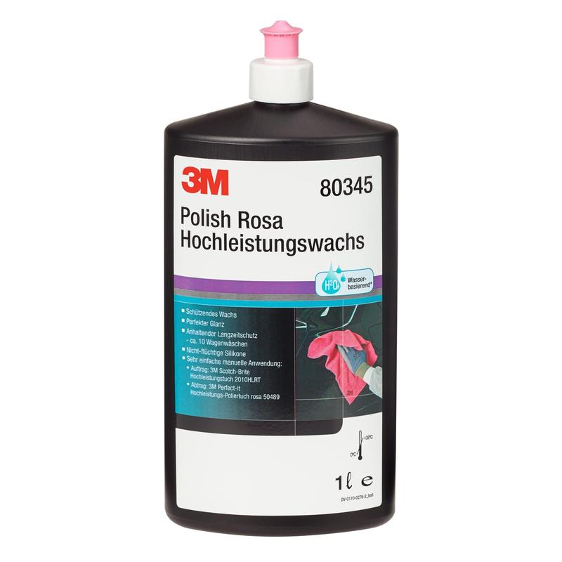 3M™ polishing paste Polish Pink high-performance wax, 1 l, 80345 | Bottle (1L)