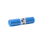 A rolled-up blue garbage bag from EMIL DEISS KG, DEISS 40001 (700x1100x0.023 mm, 50 pieces), with a white-black label in the middle, is depicted on a plain white background.