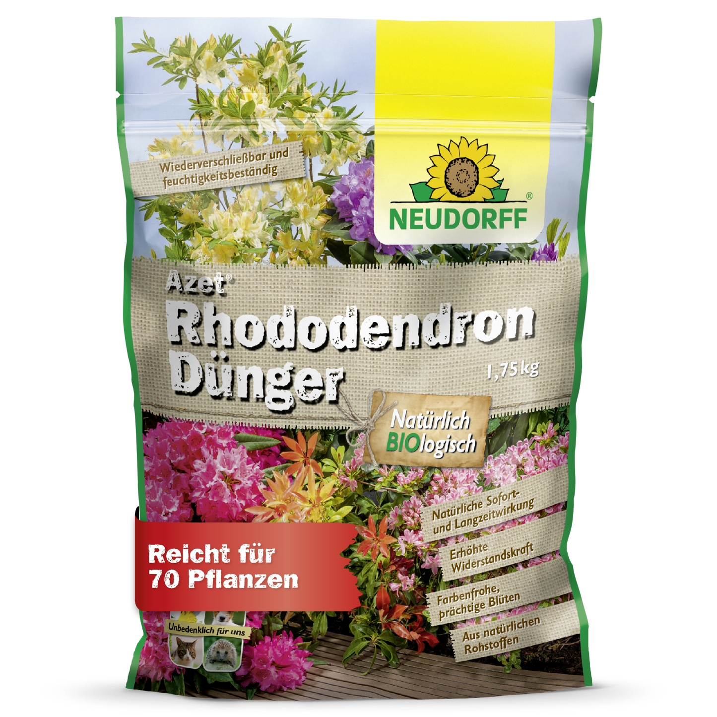 Azet Rhododendron Fertilizer from Neudorff Shop is ideal for azaleas and rhododendrons, ensuring lush and healthy growth.