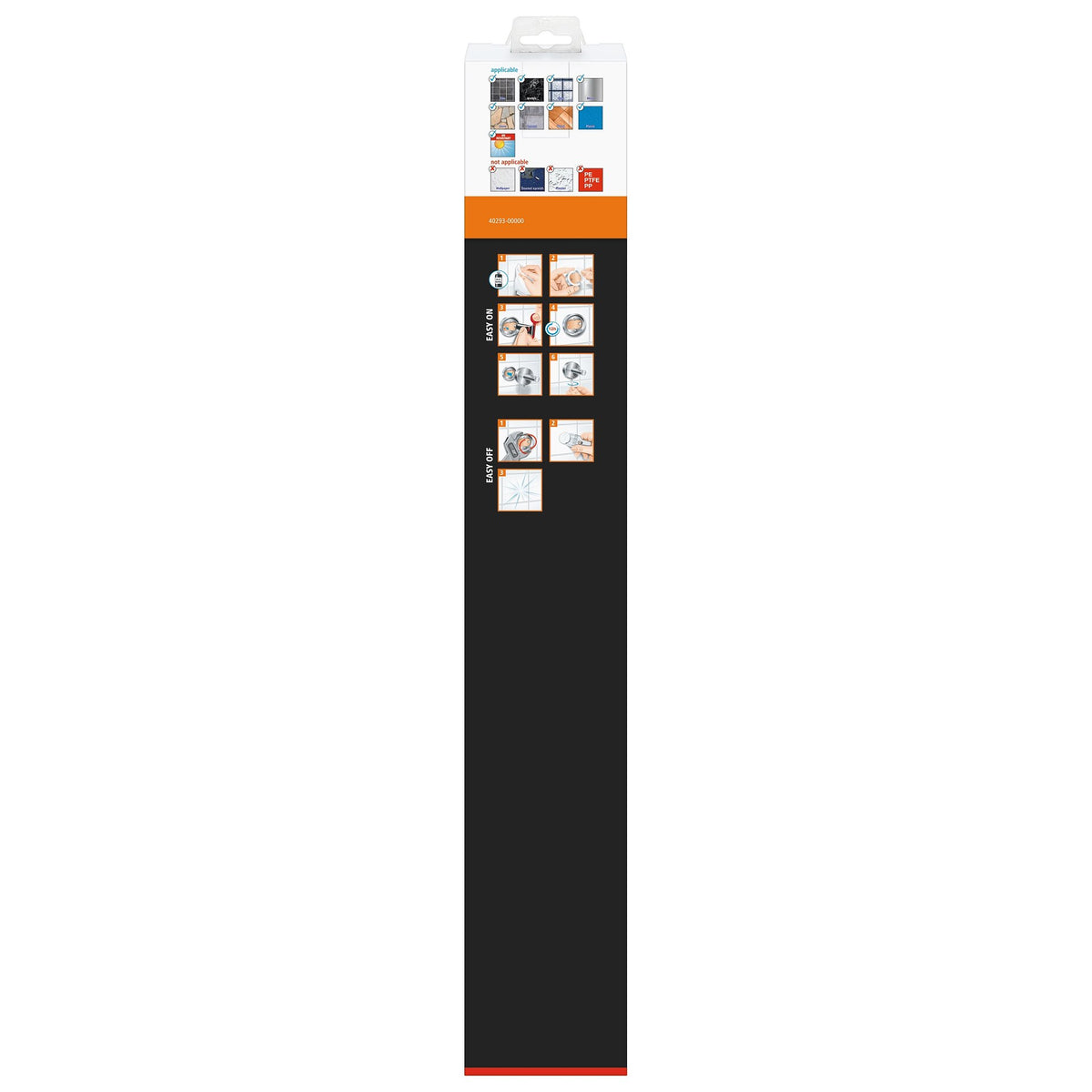 tesa Luup Handtuchhalter zum Kleben, inkl. Befestigungsset, 60cm