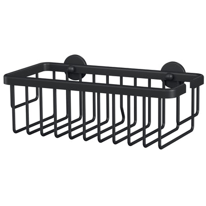 tesa ALUXX BLACK Duschkorb, mattschwarz, für Dusche und Badewanne