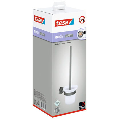 tesa MOON GREY WC-Bürstenhalter, grau matt, inkl. Klebelösung