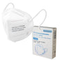 A white ARNOMED FFP2 mask without a valve from ARNOWA GmbH stands next to its box (10 pieces), on which the product model, certification, and an image of the particle-filtering half mask can be seen.