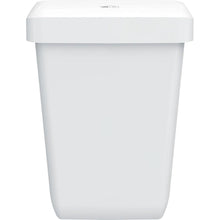 The CWS ParadiseLine waste container Paper Bin is a simple, rectangular white plastic container (43 l) with a lid and smooth surfaces, depicted on a white background. Simple and functional design with only a small label on the lid.