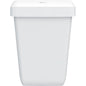 The CWS ParadiseLine waste container Paper Bin is a simple, rectangular white plastic container (43 l) with a lid and smooth surfaces, depicted on a white background. Simple and functional design with only a small label on the lid.