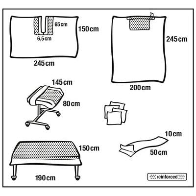 Hartmann Fdrape Protect Basic Set I, Crepe P10 | Pack (10 pieces)