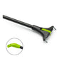 The Nölle Profi Brush BECOnnect features a 150 cm long fiberglass handle (Ø 22 mm) with a green claw-like end and two metal prongs. A close-up shows the claw element from a different angle. Brand: Nölle Profi Brush Bürsten- & Pinseltechnik e.K.