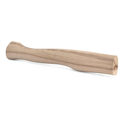 The Nölle Profi Brush axe and hatchet handle long made of ash wood according to DIN 7295 has a smooth, curved, untreated surface. By Nölle Profi Brush Brush & Paint Technology e.K., depicted on a white background.