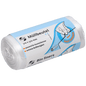 A roll of EMIL DEISS KG (GmbH + Co.) DEISS 49909 bags, 310x370 mm transparent (50 pieces), with a blue-white, bilingual label with information on size, tear resistance, and opening aid with hand-drawn illustrations.