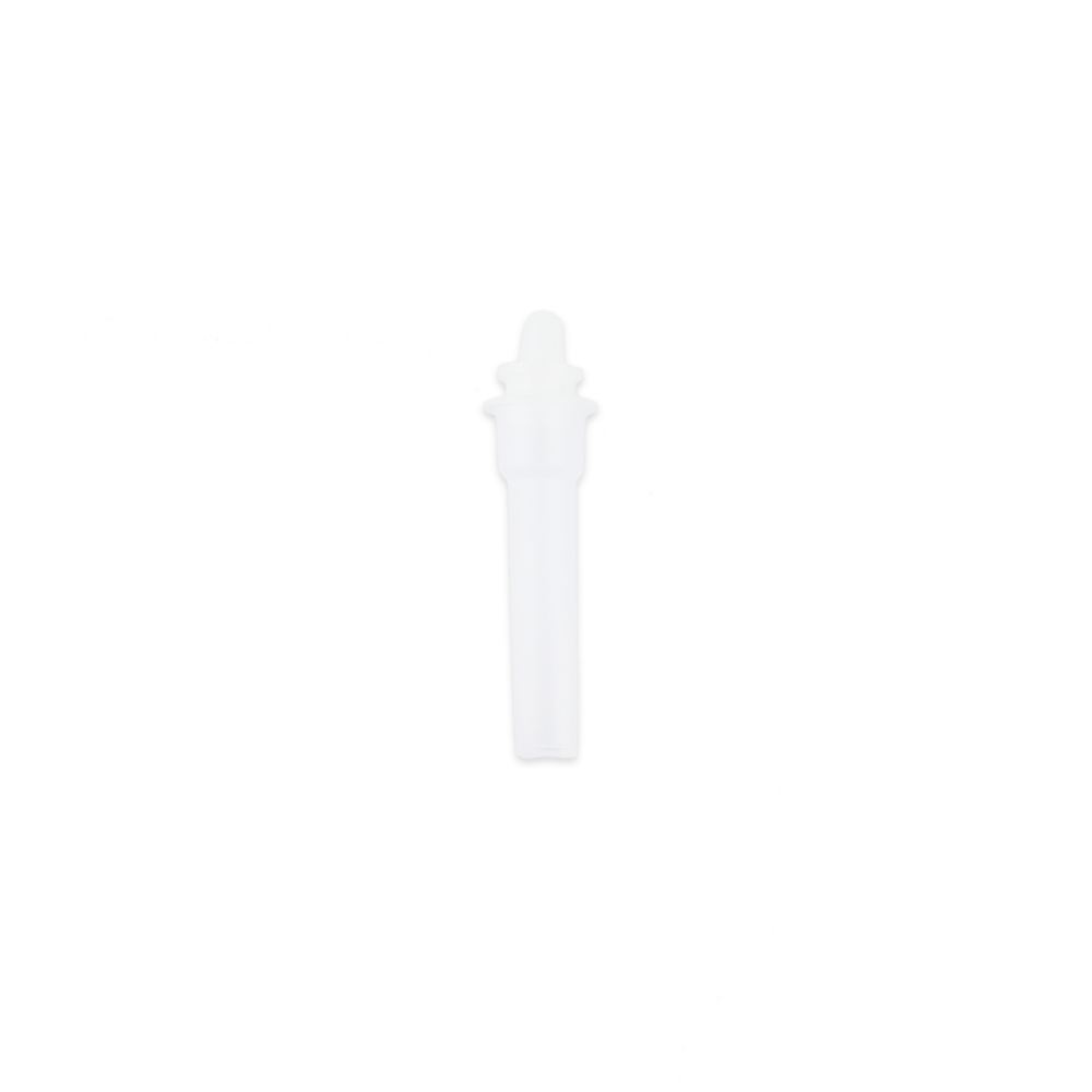 A single clear plastic dropper with a bulbous tip and a narrow tube, centered on white - ideal for use with the Altruan Strep A - Bisaf Professional 1 Test | Package (1 piece).
