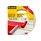 Scotch® carpet tape by 3M Deutschland GmbH, extra strong, 7 m x 50 mm, is ideal for securing carpets or vinyl. The red-yellow packaging features tape rolls, multilingual information, and the 3M logo.
