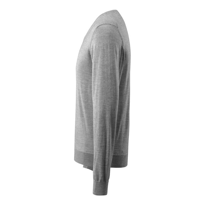 Knitted sweater V-neck, merino wool knitted sweater